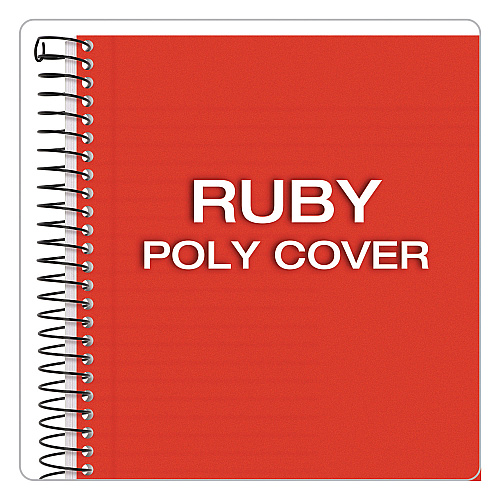 TOPS Color Notebooks, 1-Subject, Narrow Rule, Ruby Red Cover, (100) 8.5 x 5.5 White Sheets (73505)