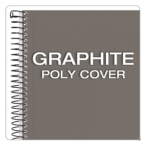 TOPS Color Notebooks, 1-Subject, Narrow Rule, Graphite Cover, (100) 8.5 x 5.5 White Sheets (73507)