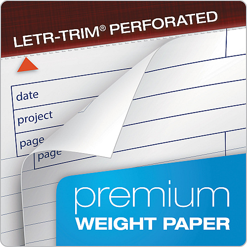 TOPS Docket Gold Planning Pads, Project-Management Format, Quadrille Rule (4 sq/in), 40 White 8.5 x 11.75 Sheets, 4/Pack (77102)