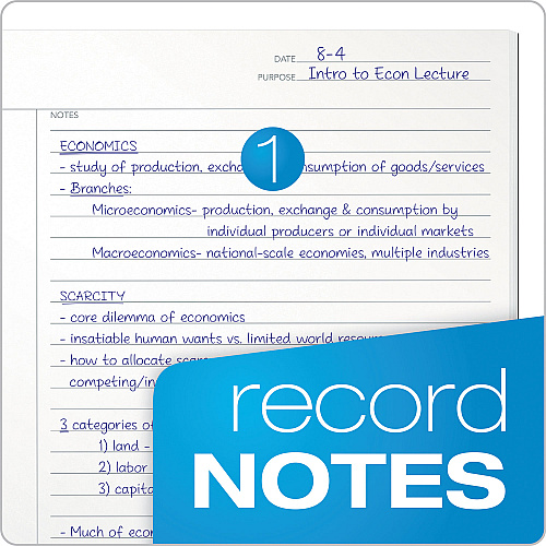 TOPS FocusNotes Notebook, 1-Subject, Lecture/Cornell Rule, Blue Cover, (100) 11 x 9 Sheets (90223)