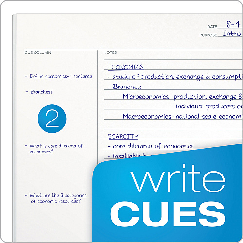 TOPS FocusNotes Notebook, 1-Subject, Lecture/Cornell Rule, Blue Cover, (100) 11 x 9 Sheets (90223)