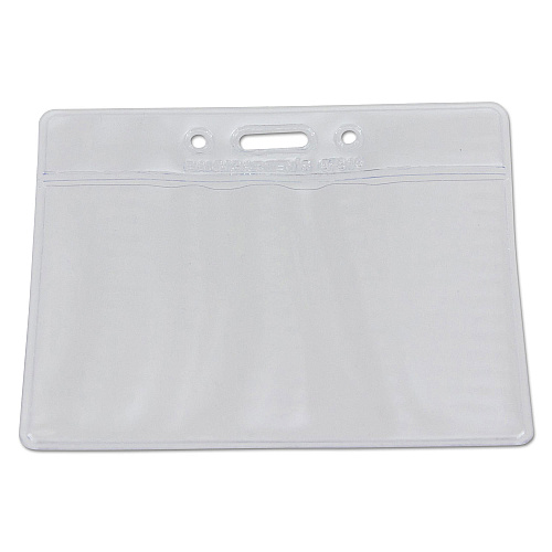 Sicurix Vinyl Badge Holder, 4 x 3, Clear, 50/Pack (67830)