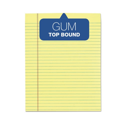 TOPS "The Legal Pad" Glue Top Pads, Wide/Legal Rule, 8.5 x 11, Canary