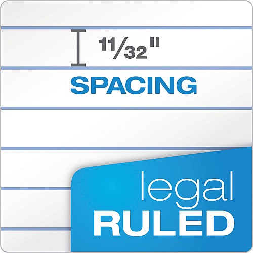 TOPS "The Legal Pad" Ruled Perforated Pads, Wide/Legal Rule, 50 White 8.5 x 14 Sheets, Dozen (7573)