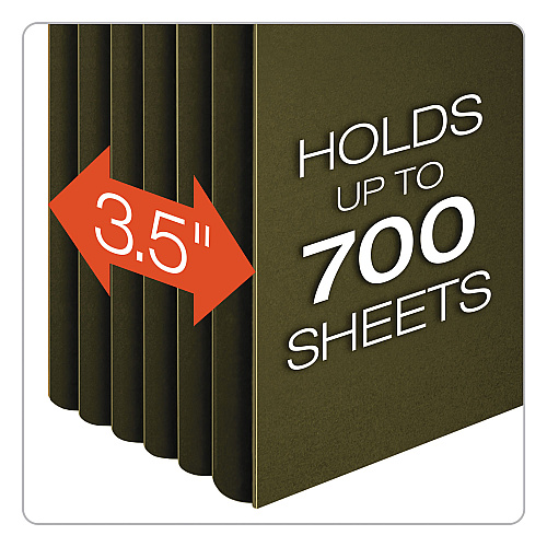 Pendaflex SureHook Hanging Pocket File, Letter Size, 1/5-Cut Tabs, Standard Green, 4/Pack (09217)