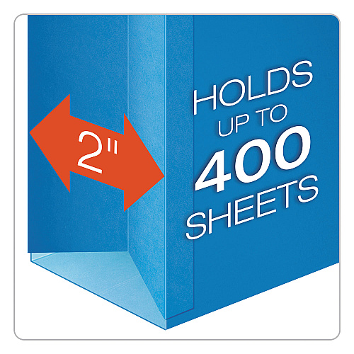 Pendaflex SureHook Reinforced Extra-Capacity Hanging Box File, 1 Section, 2" Capacity, Legal Size, 1/5-Cut Tabs, Blue, 25/Box (59302)