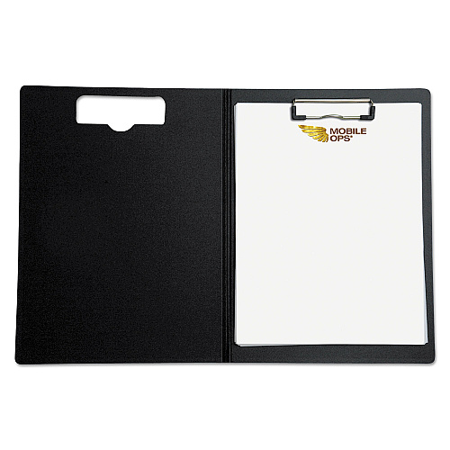 Mobile OPS Portfolio Clipboard with Low-Profile Clip, Portrait Orientation, 0.5" Clip Capacity, Holds 8.5 x 11 Sheets, Black (61634)