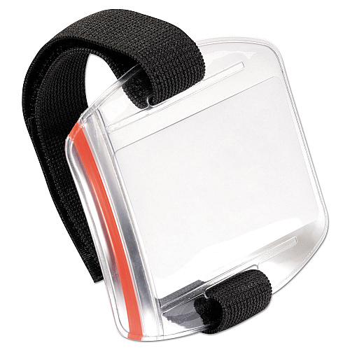 Durable Card Holder Outdoor Secure, Vertical, 3.42" x 2.12", Clear, 10/Box (841419)