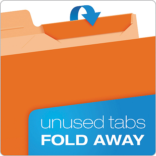 Pendaflex Ready-Tab Reinforced File Folders, 1/3-Cut Tabs: Assorted, Letter Size, Assorted Colors, 50/Pack (42338)