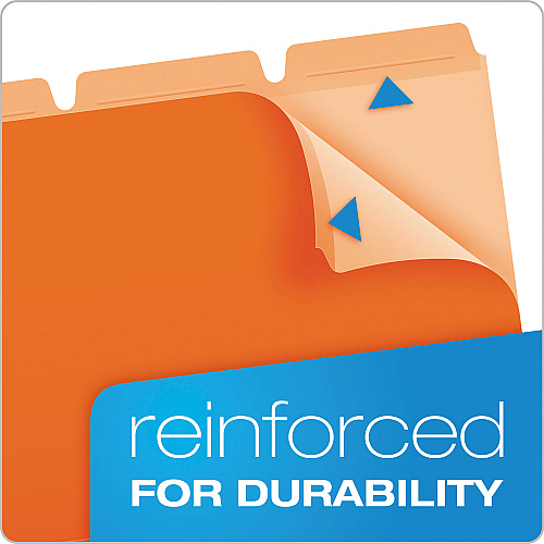 Pendaflex Ready-Tab Reinforced File Folders, 1/3-Cut Tabs: Assorted, Letter Size, Assorted Colors, 50/Pack (42338)
