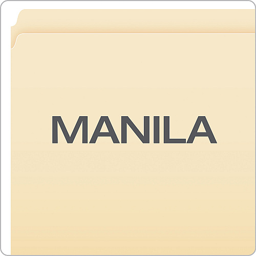 Pendaflex Manila File Folders, Straight Tabs, Letter Size, 0.75" Expansion, Manila, 100/Box (752)