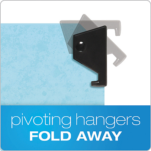 Pendaflex Hanging Classification Folders with Dividers, Legal Size, 2 Dividers, 2/5-Cut Exterior Tabs, Blue (59352)
