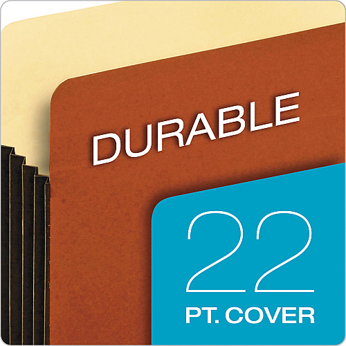 Pendaflex File Pocket with Tyvek, 3.5" Expansion, Legal Size, Redrope, 10/Box (64264)