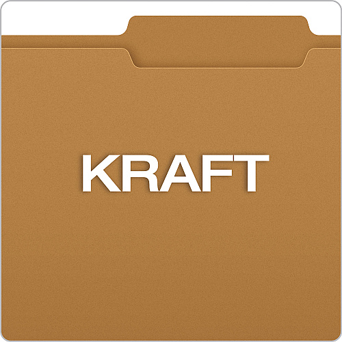 Pendaflex Kraft Fastener Folders, 2/5-Cut Tabs, 2 Fasteners, Letter Size, Kraft Exterior, 50/Box (FK213)