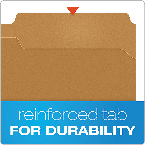 Pendaflex Kraft Fastener Folders, 1/3-Cut Tabs, 2 Fasteners, Legal Size, Kraft Exterior, 50/Box (FK312)