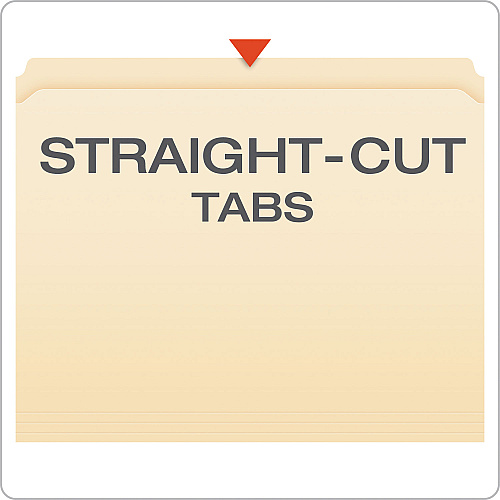 Pendaflex Manila Fastener Folders, Straight Tabs, 1 Fastener, Letter Size, Manila Exterior, 50/Box (FM211)