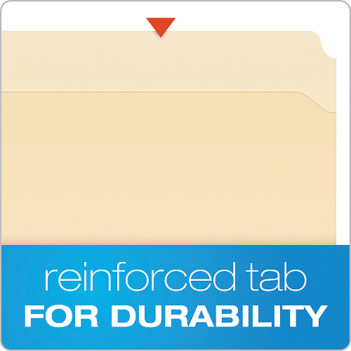 Pendaflex Manila Fastener Folders, Straight Tabs, 1 Fastener, Letter Size, Manila Exterior, 50/Box (FM211)
