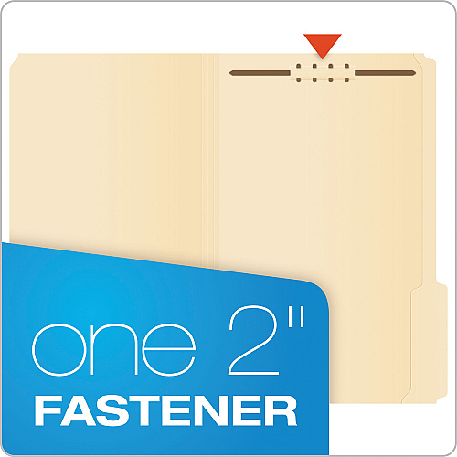 Pendaflex Manila Fastener Folders, 1/3-Cut Tabs, 1 Fastener, Legal Size, Manila Exterior, 50/Box (FM310)
