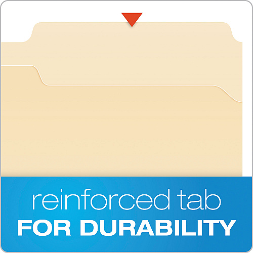 Pendaflex Manila Fastener Folders, 1/3-Cut Tabs, 2 Fasteners, Legal Size, Manila Exterior, 50/Box (FM313)