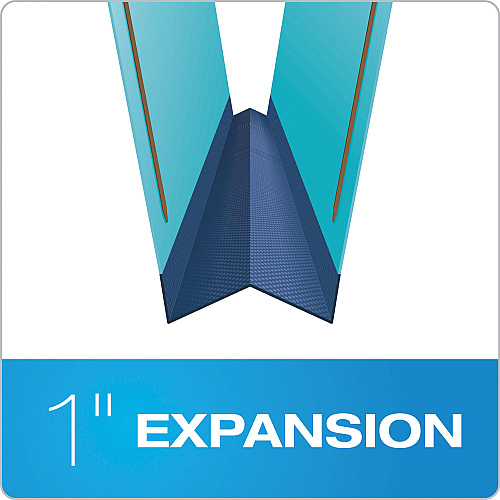 Pendaflex Heavy-Duty Pressboard Folders with Embossed Fasteners, 1/3-Cut Tabs, 1" Expansion, 2 Fasteners, Legal Size, Blue, 25/Box (FP313)