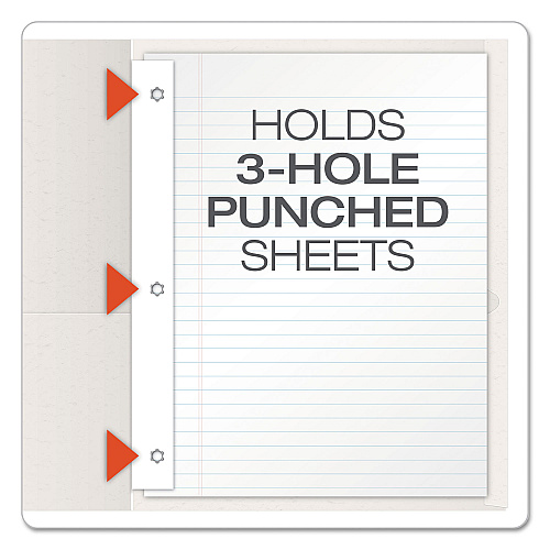 Oxford Twin-Pocket Folders with 3 Fasteners, 0.5" Capacity, 11 x 8.5, White, 25/Box (57704)