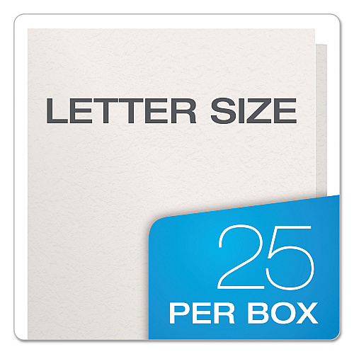 Oxford Twin-Pocket Folders with 3 Fasteners, 0.5" Capacity, 11 x 8.5, White, 25/Box (57704)