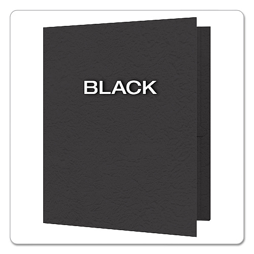Oxford Twin-Pocket Folders with 3 Fasteners, 0.5" Capacity, 11 x 8.5, Black 25/Box (57706)