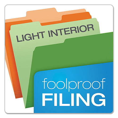 Pendaflex Colored File Folders, 1/3-Cut Tabs: Assorted, Letter Size, Assorted Colors, 100/Box (15213ASST)