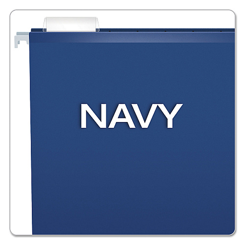 Pendaflex Colored Reinforced Hanging Folders, Legal Size, 1/5-Cut Tabs, Navy, 25/Box (415315NAV)