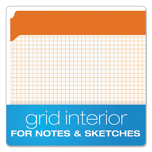 Pendaflex Double-Ply Reinforced Top Tab Colored File Folders, Straight Tabs, Letter Size, 0.75" Expansion, Orange, 100/Box (R152ORA)
