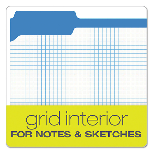 Pendaflex Double-Ply Reinforced Top Tab Colored File Folders, 1/3-Cut Tabs: Assorted, Letter Size, 0.75" Expansion, Blue, 100/Box (R15213BLU)