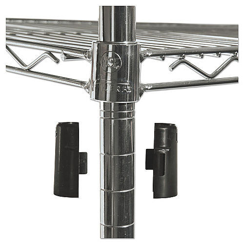 Alera NSF Certified 4-Shelf Wire Shelving Kit with Casters, 48w x 18d x 72h, Silver (ALESW604818SR)
