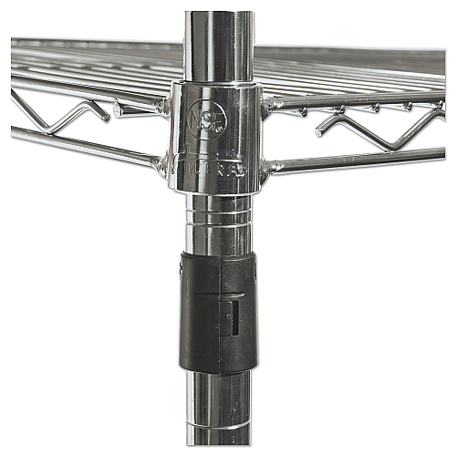 Alera NSF Certified 4-Shelf Wire Shelving Kit with Casters, 48w x 18d x 72h, Silver (ALESW604818SR)