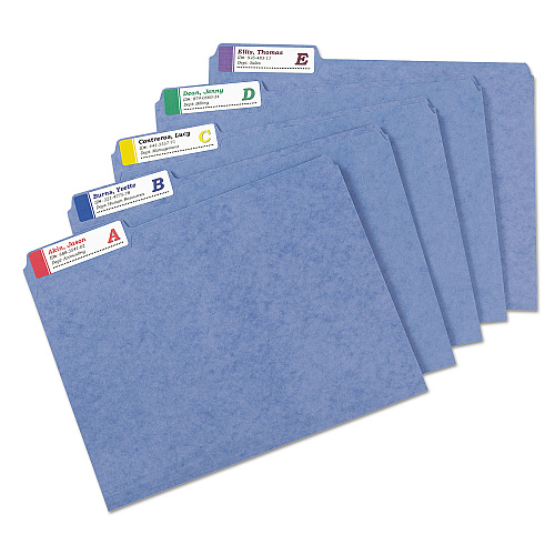 Avery Extra-Large TrueBlock File Folder Labels with Sure Feed Technology, 0.94 x 3.44, White, 18/Sheet, 25 Sheets/Pack (5026)