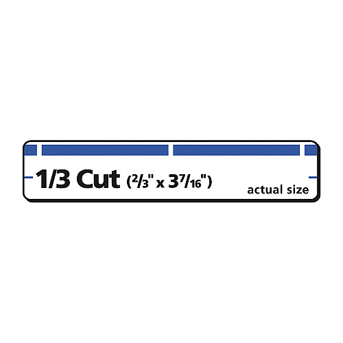 Avery Permanent TrueBlock File Folder Labels with Sure Feed Technology, 0.66 x 3.44, Blue/White, 30/Sheet, 50 Sheets/Box (5766)