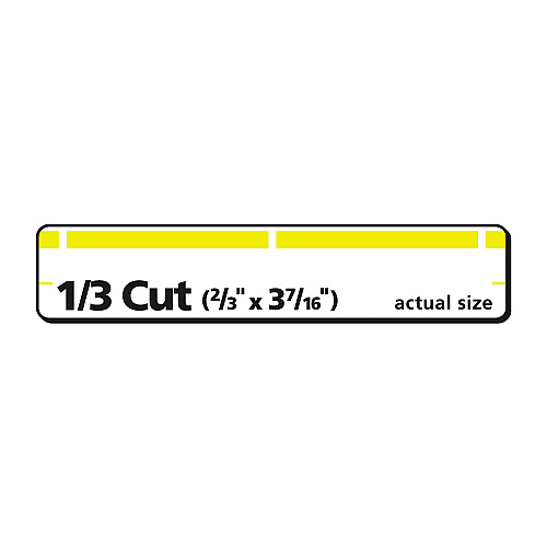 Avery Permanent TrueBlock File Folder Labels with Sure Feed Technology, 0.66 x 3.44, Yellow/White, 30/Sheet, 50 Sheets/Box (5966)