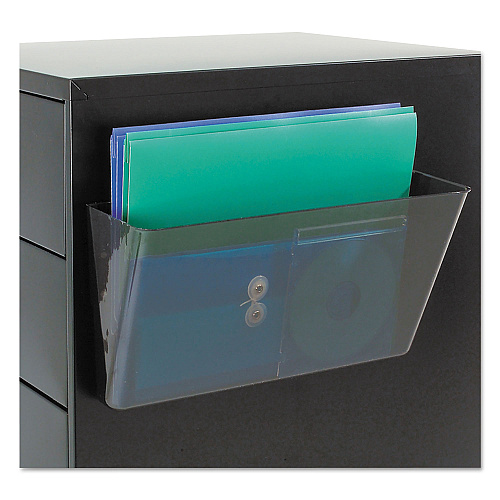 Deflecto Magnetic DocuPocket Wall File, Letter Size, 13" x 4" x 7", Smoke (73102)