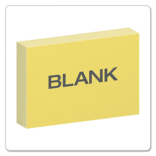 Oxford Unruled Index Cards, 4 x 6, Canary, 100/Pack (7420CAN)