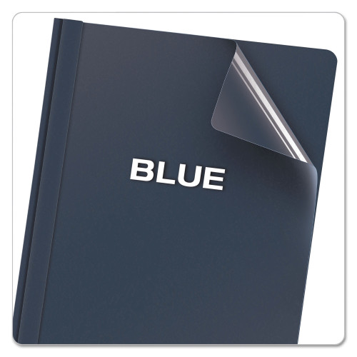 Oxford Clear Front Report Cover, 3 Fasteners, Letter, 1/2" Capacity