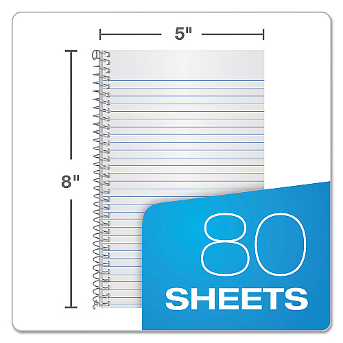 Earthwise by Oxford Recycled One-Subject Notebook, Narrow Rule, Green Cover, (80) 8 x 5 Sheets (25400)
