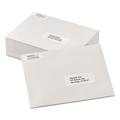 Avery White Address Labels w/ Sure Feed Technology for Laser Printers, Laser Printers, 0.5 x 1.75, White, 80/Sheet, 250 Sheets/Box (5967)