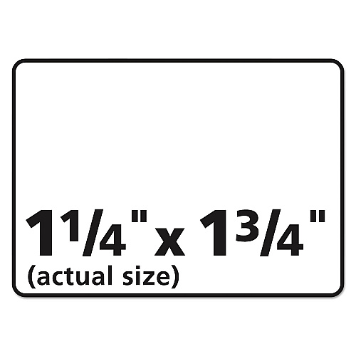 Avery Durable Permanent ID Labels with TrueBlock Technology, Laser Printers, 1.25 x 1.75, White, 32/Sheet, 50 Sheets/Pack (6576)
