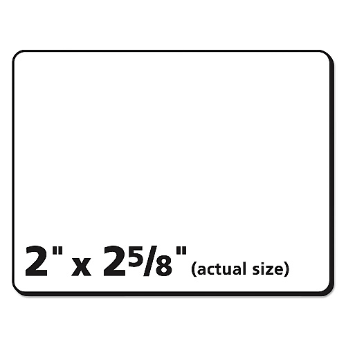Avery Durable Permanent ID Labels with TrueBlock Technology, Laser Printers, 2 x 2.63, White, 15/Sheet, 50 Sheets/Pack (6578)