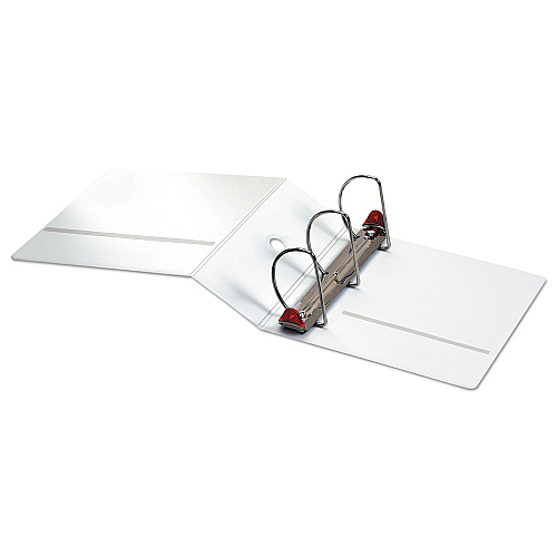 Cardinal Treated ClearVue Locking Slant-D Ring Binder, 3 Rings, 5" Capacity, 11 x 8.5, White 5" Binder Capacity - Letter - 8 1/2" x 11" Sheet Size - 1100 Sheet Capacity - 4 3/8" Spine Width - 3 Ring(s) - Fastener(s): D-Ring - Pocket(s): 2, Inside  (32150)