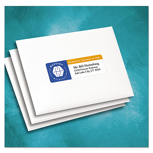 Avery Vibrant Laser Color-Print Labels w/ Sure Feed, 1.25 x 3.75, White, 300/Pack (6879)