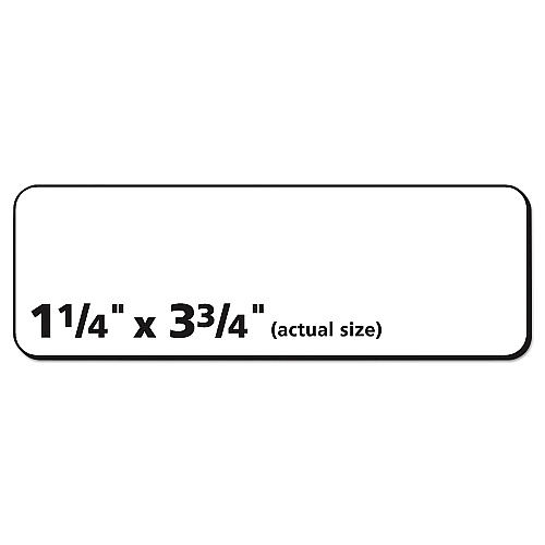 Avery Vibrant Laser Color-Print Labels w/ Sure Feed, 1.25 x 3.75, White, 300/Pack (6879)