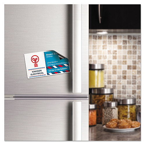 Avery Magnetic Business Cards, Inkjet, 2 x 3.5, White, 30 Cards, 10 Cards/Sheet, 3 Sheets/Pack (8374)