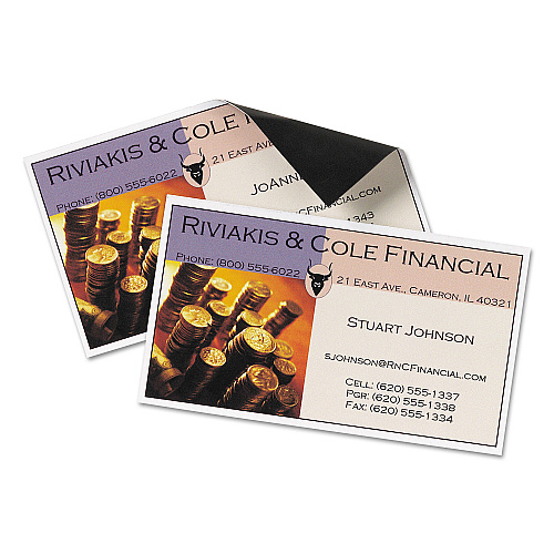 Avery Magnetic Business Cards, Inkjet, 2 x 3.5, White, 30 Cards, 10 Cards/Sheet, 3 Sheets/Pack (8374)