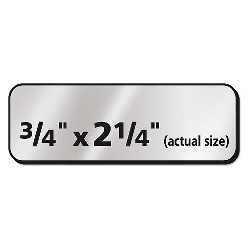 Avery Foil Mailing Labels, Inkjet Printers, 0.75 x 2.25, Silver, 30/Sheet, 10 Sheets/Pack (8986)
