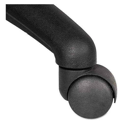 Alera Dual Wheel Hooded Casters, Grip Ring Type B Stem, 1.5" Hard Nylon Wheel, Matte Black, 5/Set (ALECASTERHT1)